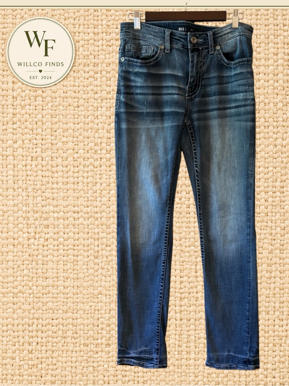 BKE Alec Men’s Jeans 31x32 Straight Leg Stretch Medium Wash Denim